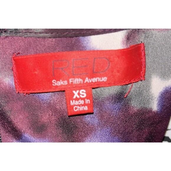 RED Saks Fifth Avenue‎ XS Shirt. Purple Splash Print Top. Retail 119.99 - Picture 8 of 9